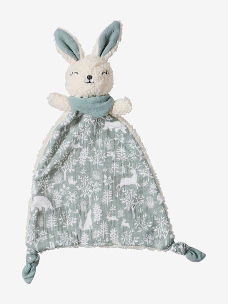 Doudou plat lapin personnalisable + hochet en mallette Dans les bois 4 - vertbaudet enfant 