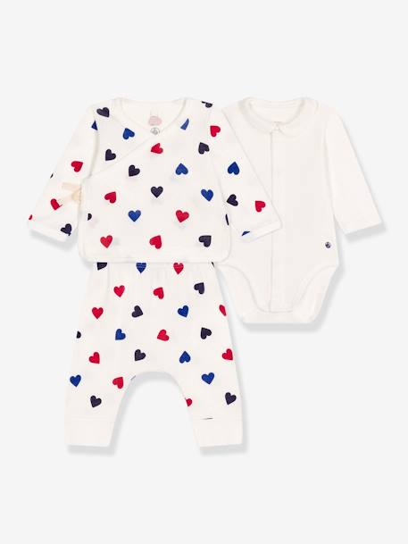 Ensemble 3 pièces bébé blanc 1 - vertbaudet enfant 