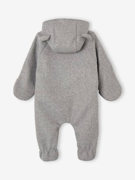 Combipilote bébé en drap de laine ouverture décalée gris chiné 2 - vertbaudet enfant 