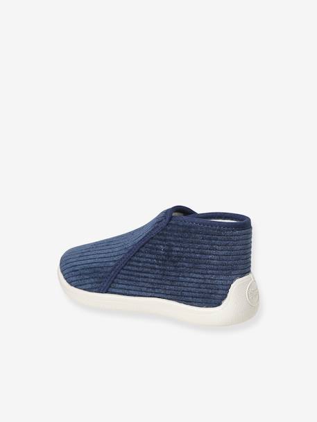 Chaussons en velours côtelé bébé fabriqués en France marine 4 - vertbaudet enfant 