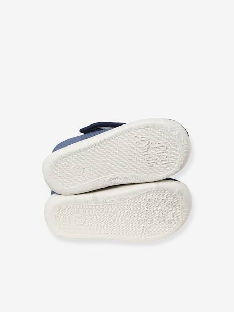 Chaussons en velours côtelé bébé fabriqués en France marine 5 - vertbaudet enfant 