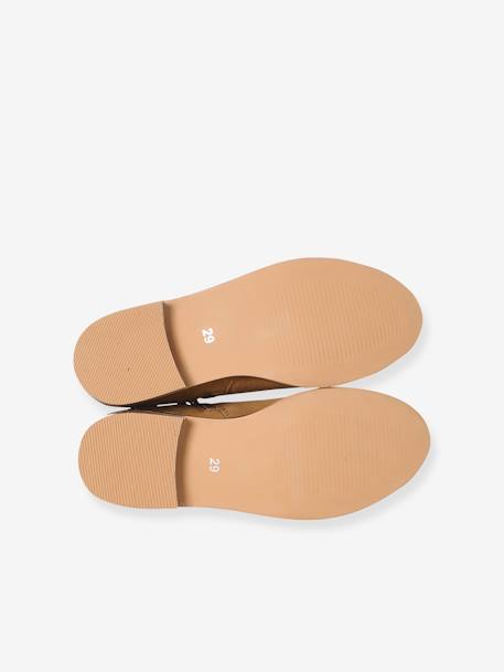 Boots enfant fille cuir zippées camel+marine+noir+or 5 - vertbaudet enfant 