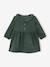 Robe à collerette en velours milleraies bébé vert sapin 1 - vertbaudet enfant 