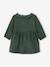 Robe à collerette en velours milleraies bébé vert sapin 2 - vertbaudet enfant 