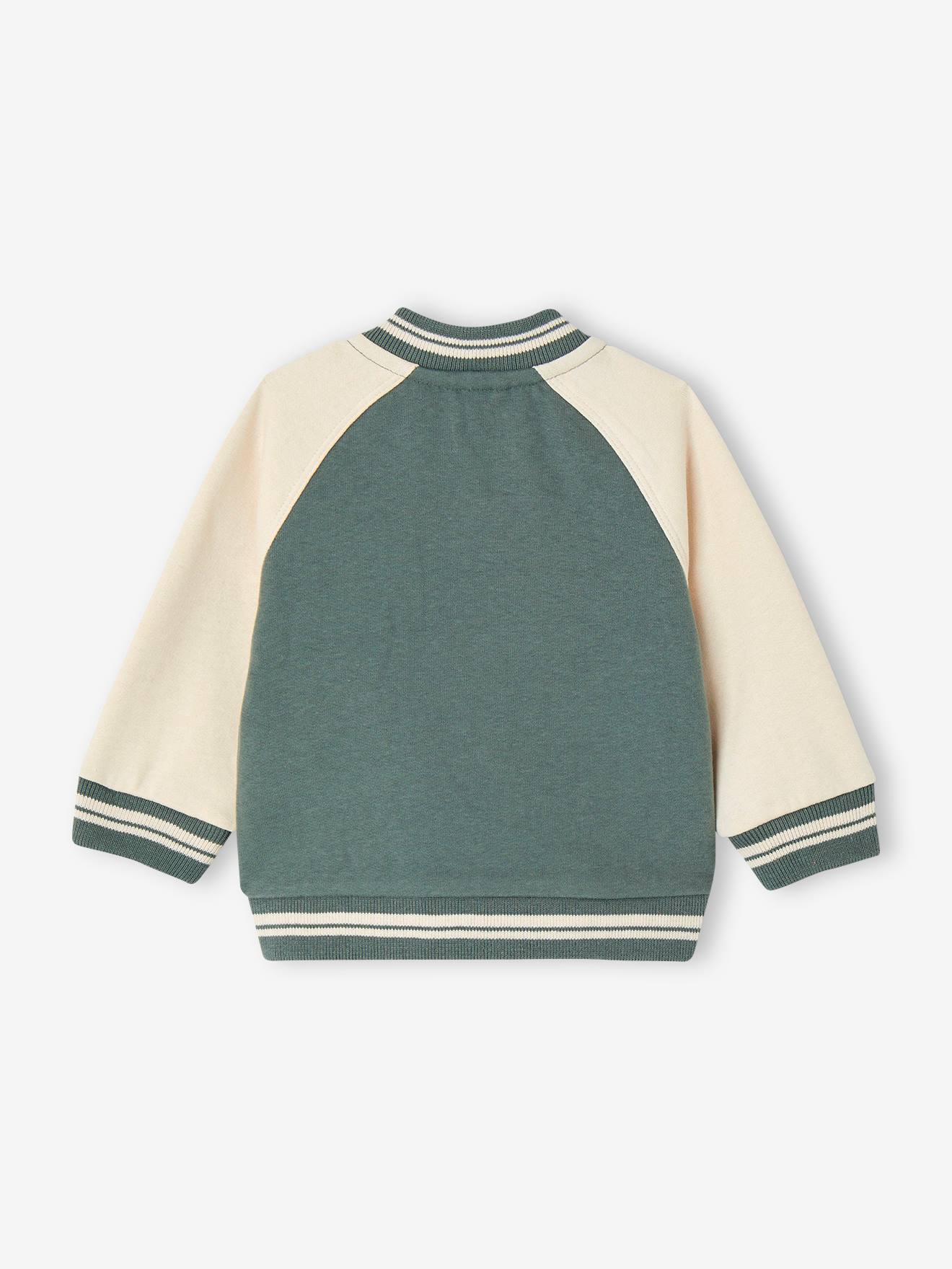 Gilet Teddy Garçon Manches Longues VERTBAUDET - Gris Chiné, Taille 4 Ans | 100% Coton, Fermeture Zippée, Poches