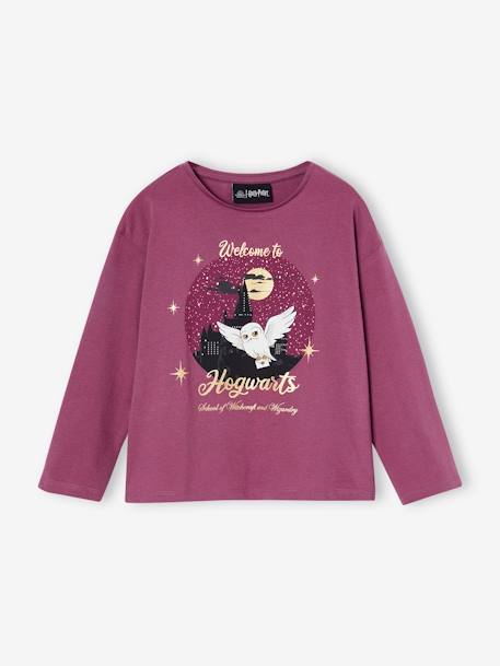 Tee-shirt Hedwige Harry Potter fille prune 1 - vertbaudet enfant 