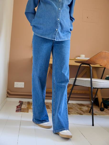 Jean de grossesse large denim brut+GRIS FONCE UNI 2 - vertbaudet enfant 