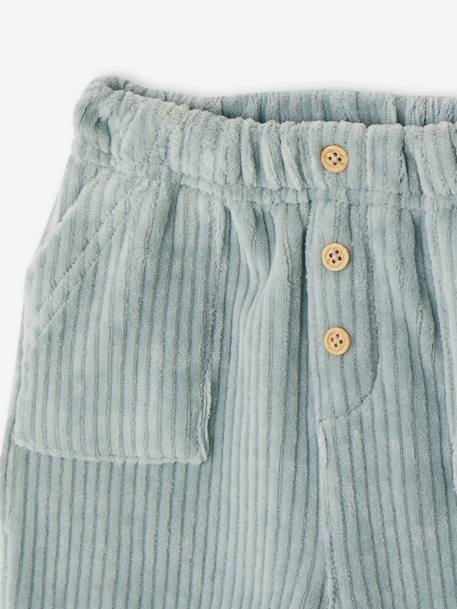 Ensemble bébé sweat peluche + pantalon velours vert d'eau 6 - vertbaudet enfant 