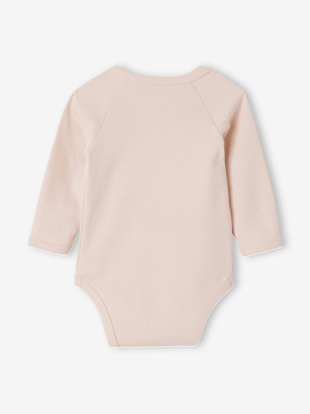 VERTBAUDET Lot De 5 Bodies Manches Longues Bébé En Coton Bio - Ouverture US, Pressions Entrejambe - Motifs Dinosaures