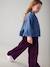 Pantalon fille large en velours anthracite+bleu grisé+blush+écru+kaki+marron+prune+rose 28 - vertbaudet enfant 