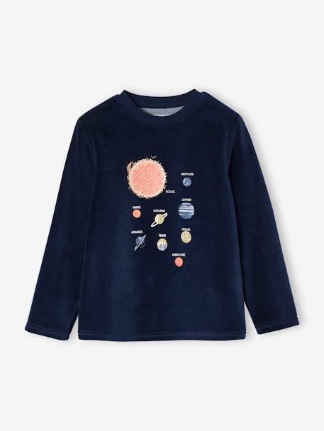 Lot de 2 pyjamas  garçon velours Espace marine 3 - vertbaudet enfant 