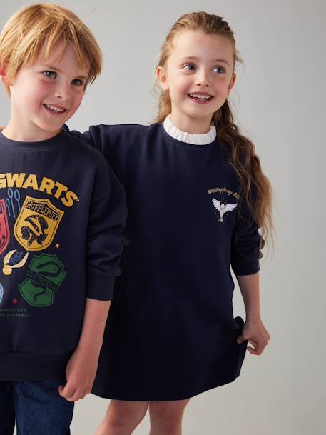 Robe sweat preppy motif Hedwige Harry Potter fille marine 1 - vertbaudet enfant 