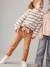 Pantalon fille paperbag ceinture foulard cannelle+mauve 2 - vertbaudet enfant 