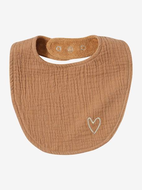 Lot 3 bavoirs naissance en gaze de coton lot bleu+lot rose 10 - vertbaudet enfant 