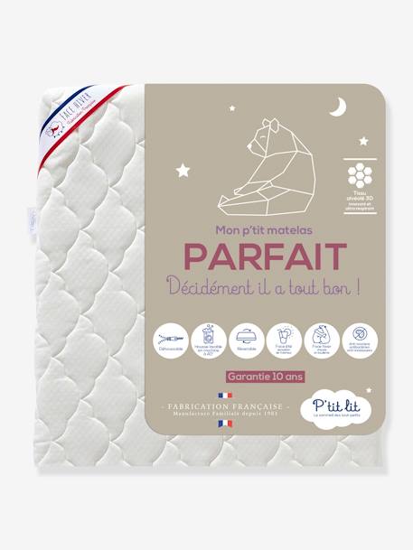 Matelas bébé Parfait déhoussable blanc 1 - vertbaudet enfant 