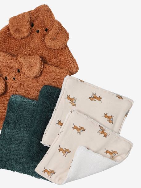 Lot 6 lingettes lavables Achille+Lovely Leo+Minisaurus 3 - vertbaudet enfant 