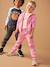 Pantalon jogging en molleton fille ceinture paperbag rose bonbon 2 - vertbaudet enfant 