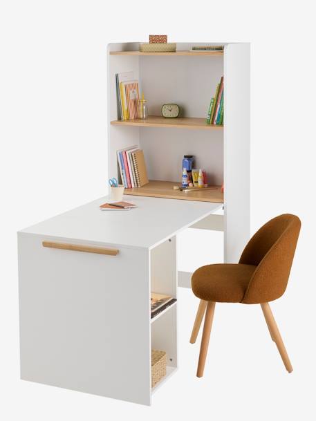 Bibliothèque avec bureau intégré Modulo blanc 5 - vertbaudet enfant 