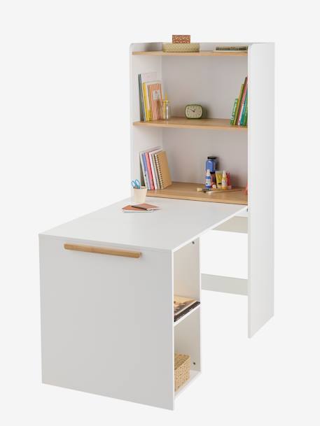 Bibliothèque avec bureau intégré Modulo blanc 6 - vertbaudet enfant 