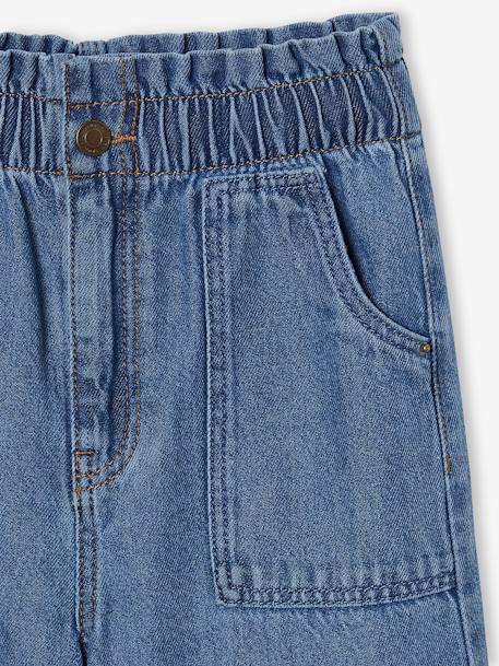 Jean fille large charpentier bleu clair+bleu moyen+denim gris 8 - vertbaudet enfant 