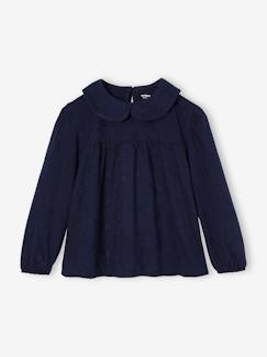 -T-shirt blouse en broderie anglaise fille manches longues