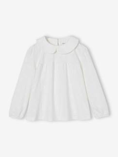 -T-shirt blouse en broderie anglaise fille manches longues