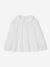 T-shirt blouse en broderie anglaise fille manches longues écru+marine+olive 1 - vertbaudet enfant 