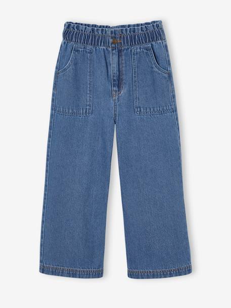 Jean fille large charpentier bleu clair+bleu moyen+denim gris 6 - vertbaudet enfant 