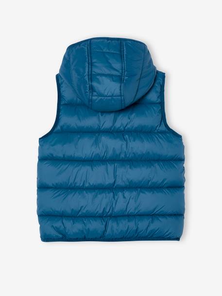 Doudoune garçon sans manches à capuche bleu canard 2 - vertbaudet enfant 