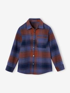 Chemise à carreaux en flanelle garçon  - vertbaudet enfant