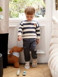 -Ensemble sweat rayé + pantalon battle bébé garçon