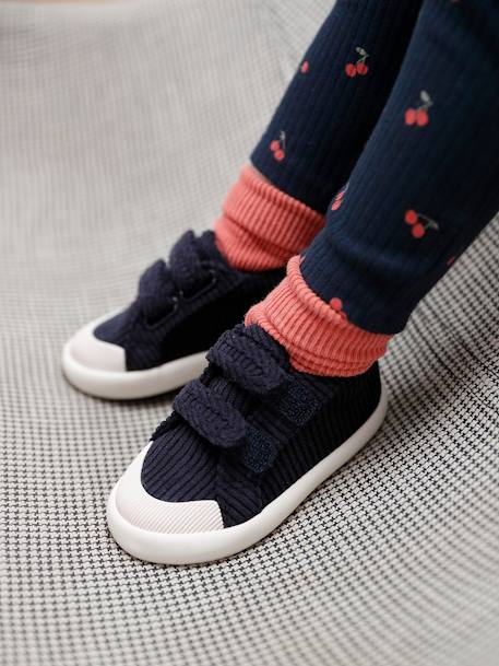 Baskets bébé fille textile scratchées marine 1 - vertbaudet enfant 