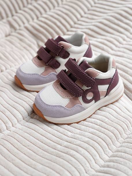 Baskets enfant fille synthétique à scratchs lot violet+marine 8 - vertbaudet enfant 