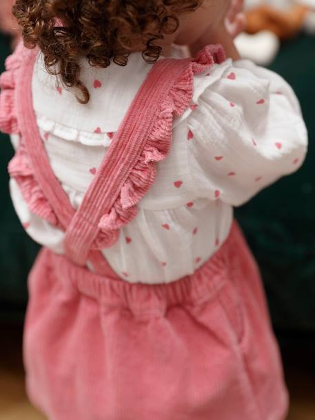 Blouse bébé fille coeurs en gaze de coton écru 5 - vertbaudet enfant 