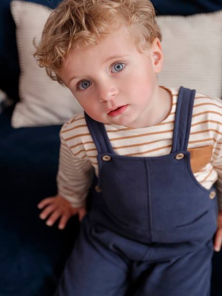 Salopette en molleton bébé marine 7 - vertbaudet enfant 