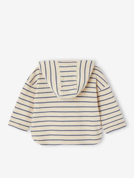 T-shirt à capuche bébé bleu glacier+sable+tomette 11 - vertbaudet enfant 