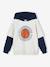 Sweat garçon sport doubles manches motif ballon en relief blanc chiné+vert sapin 1 - vertbaudet enfant 