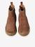 Boots fille cuir zippées et élastiquées beige+camel+marine 10 - vertbaudet enfant 