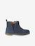 Boots enfant fille cuir élastiquées et zippées marine+or 2 - vertbaudet enfant 