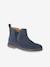 Boots enfant fille cuir élastiquées et zippées marine+or 1 - vertbaudet enfant 