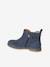 Boots enfant fille cuir élastiquées et zippées marine+or 3 - vertbaudet enfant 