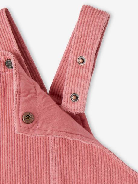 Salopette bébé en velours côtelé poches coeur bois de rose 3 - vertbaudet enfant 