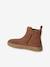 Boots fille cuir zippées et élastiquées beige+camel+marine 9 - vertbaudet enfant 