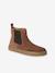 Boots fille cuir zippées et élastiquées beige+camel+marine 7 - vertbaudet enfant 
