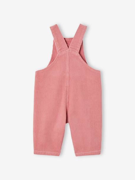 Salopette bébé en velours côtelé poches coeur bois de rose 2 - vertbaudet enfant 