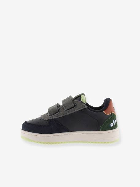 Baskets contrastantes Tiempo kaki+marine 9 - vertbaudet enfant 