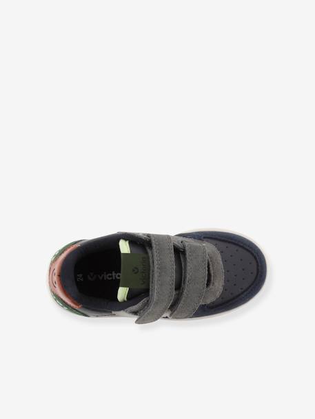 Baskets contrastantes Tiempo kaki+marine 10 - vertbaudet enfant 