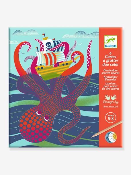 Cartes à gratter dessus-dessous multicolore 1 - vertbaudet enfant 