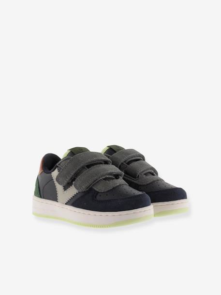 Baskets contrastantes Tiempo kaki+marine 7 - vertbaudet enfant 