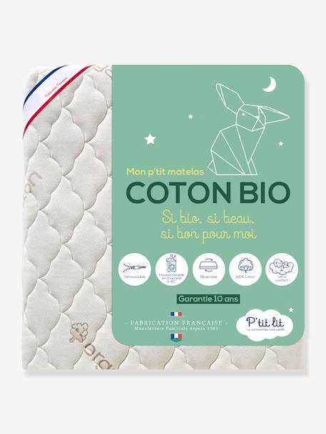 Matelas bébé déhoussable Coton bio* blanc 1 - vertbaudet enfant 